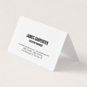 Carte De Visite Lin Gras Texte Noir Blanc Moderne Professionnel