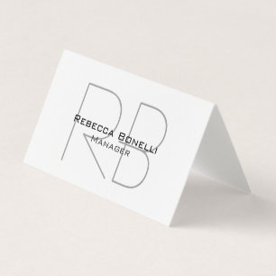 Carte De Visite Lin Monogramme Manager Tent Fold Premium Linen
