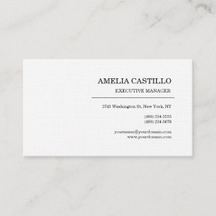 Carte De Visite Linen tendance moderne élégant minimaliste