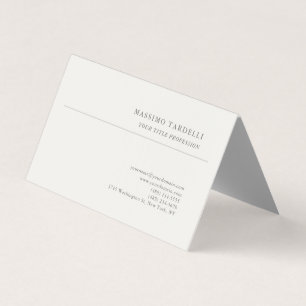 Carte De Visite Linge de Luxe Classique Simple Professionnel