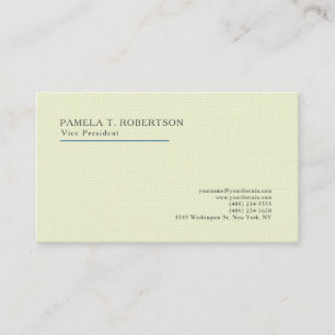 Carte De Visite Linge de Luxe Pastel Classique Simple Professionne