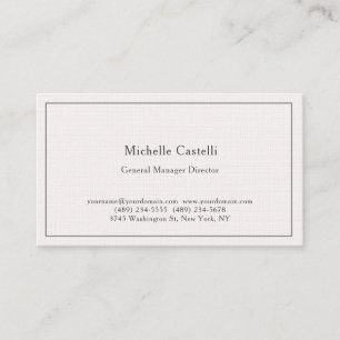 Carte De Visite Linge de luxe professionnel unique classique paste