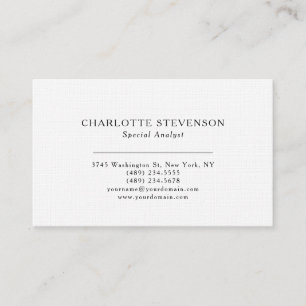 Carte De Visite Linge de luxe tendance professionnel minimaliste u