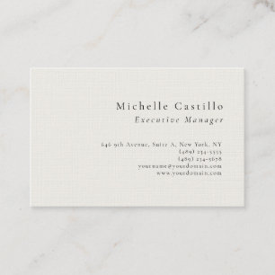 Carte De Visite Linge de qualité minimaliste moderne et simple