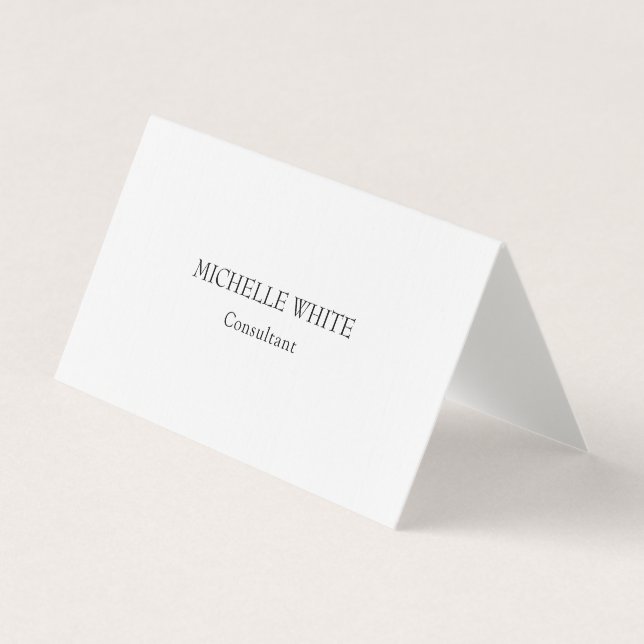 Carte De Visite Linge de qualité supérieure classique minimaliste  (Devant)