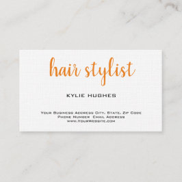 Carte De Visite Linge féminin Stylo cheveux professionnel