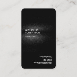 Carte De Visite Linge gris foncé Abstrait minimaliste moderne