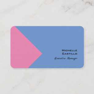 Carte De Visite Linge Plain minimaliste rose bleu