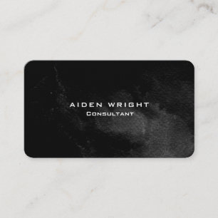 Carte De Visite Linge professionnel gris noir moderne minimaliste