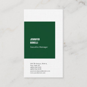 Carte De Visite Linge professionnel minimaliste forêt vert blanc