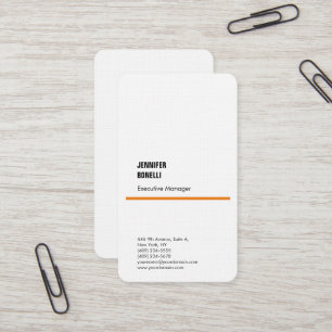 Carte De Visite Linge professionnel minimaliste orange moderne