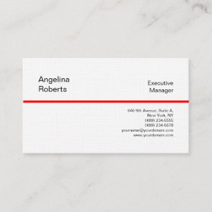 Carte De Visite Linge professionnel simple minimaliste rouge blanc
