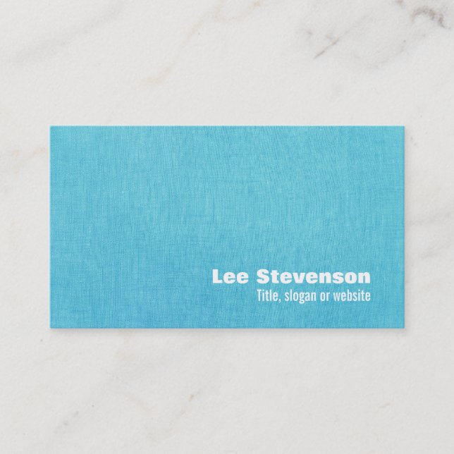 Carte De Visite Linge turquoise simple (Devant)