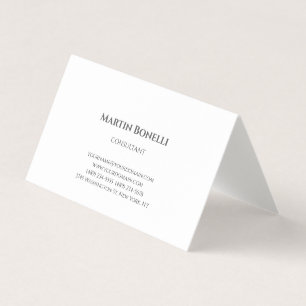 Carte De Visite Linge Unique Classique Simple Blanc