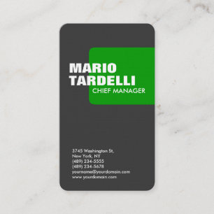 Carte De Visite Linge vertical tendance fait sur mesure gris vert 