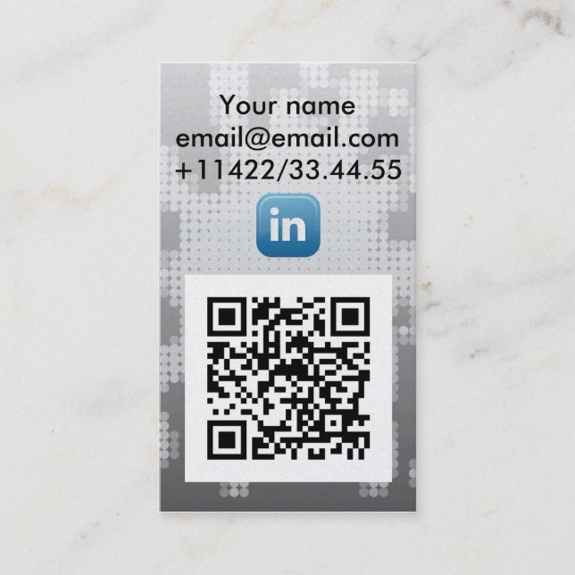Carte De Visite Linked en code qr (Devant)