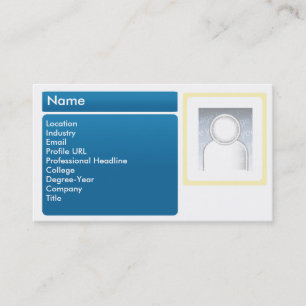 Carte De Visite LinkedIn foncé - affaires