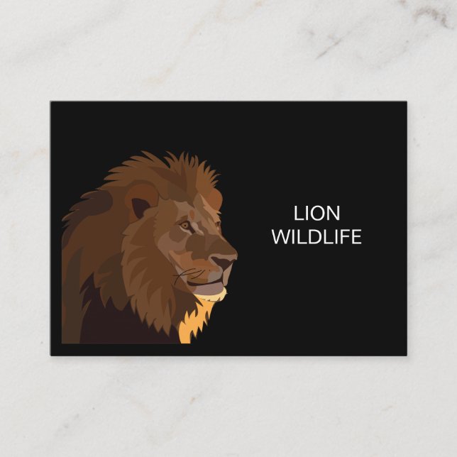 Carte De Visite Lion Animal Faune et flore (Devant)