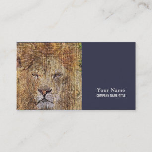 Carte De Visite Lion majestueux de faune animale de safari de