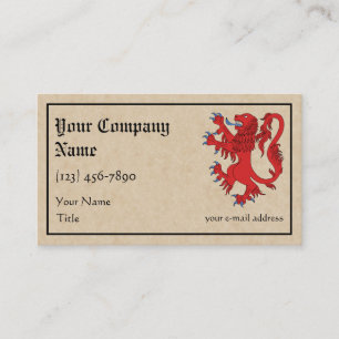 Carte De Visite Lion Rampant Gules