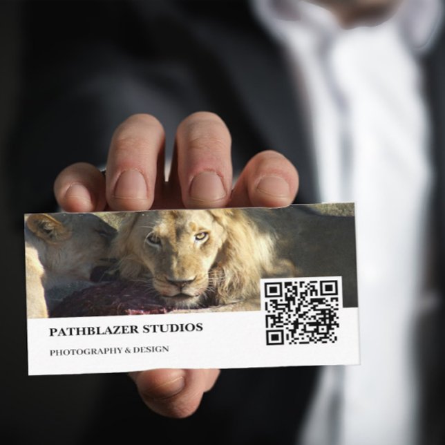 Carte De Visite Lion Stare | Photographie de la faune | (Créateur téléchargé)
