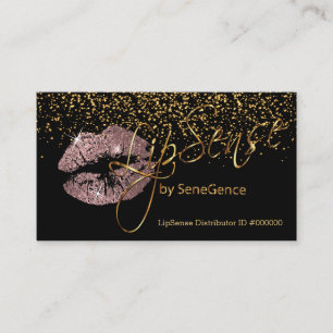 Carte De Visite Lipsense avec Gold & Dusty Rose