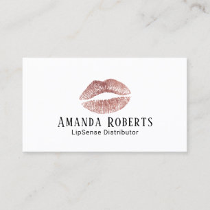Carte De Visite Lipsense Distributeur Rose Gold Lips Élégant
