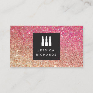 Carte De Visite Lipstick Trio logo maquillage Parties scintillant 