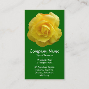 Carte De Visite Lisianthus Jaune - Vert Gris Profond