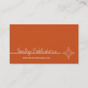 Carte de visite lisse de diamant, orange