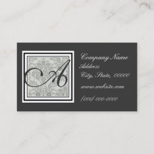 Carte de visite lisse de monogramme de conception