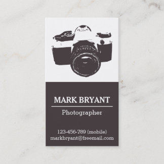 Carte De Visite Lissez, cru, grunge, appareil-photo, photographe