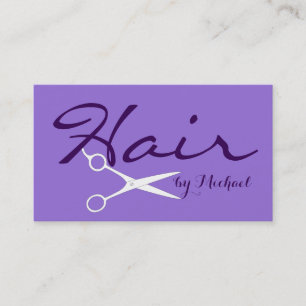 Carte De Visite Liste de cheveux Elégant foncé Pastel violet Arriè