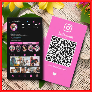 Carte De Visite Liste de cheveux Instagram Liste de cheveux Salon 