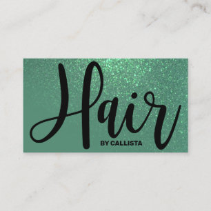 Carte De Visite Liste de cheveux Mermaid Parties scintillant Turqu