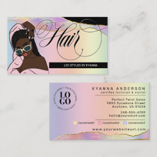 Carte De Visite Liste de cheveux, tresses, Locaux, Salon, Bus Logo