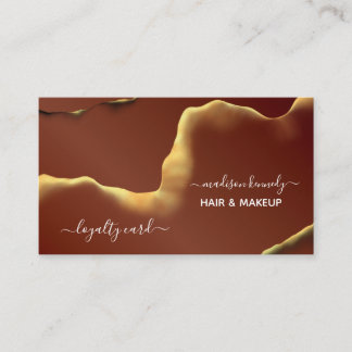 Carte De Visite Liste de maquillage de cheveux professionnels Abst