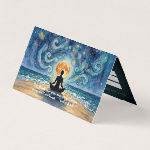 Carte De Visite Liste de prix Yoga Méditation Ciel nocturne étoilé