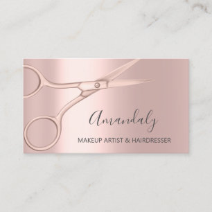 Carte De Visite Liste d'escaliers de cheveux Coiffeur Roses Scisso