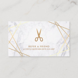 Carte De Visite Liste d'essai des cheveux de marbre pour ciseaux d