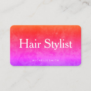 Carte De Visite Liste d'étoiles colorée des cheveux de grunge
