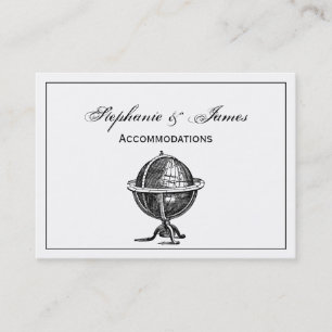 Carte De Visite Lithographie du monde vintage dessin BW