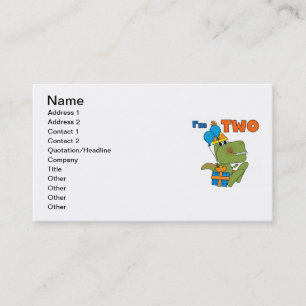 Carte De Visite Little Dino 2e Anniversaire Tshirts et cadeaux