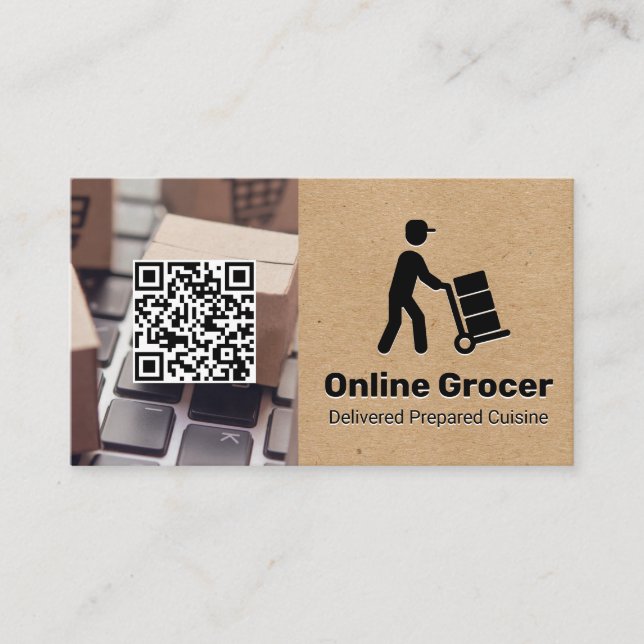 Carte De Visite Livraison alimentaire | Services en ligne (Devant)