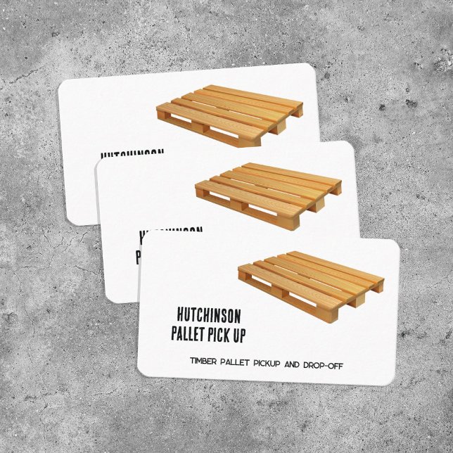 Carte De Visite Livraison de la collecte de palettes (Wood Pallet Business Cards)