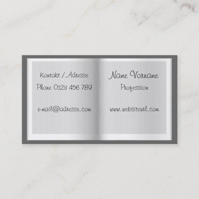 Carte De Visite Livre (Devant)
