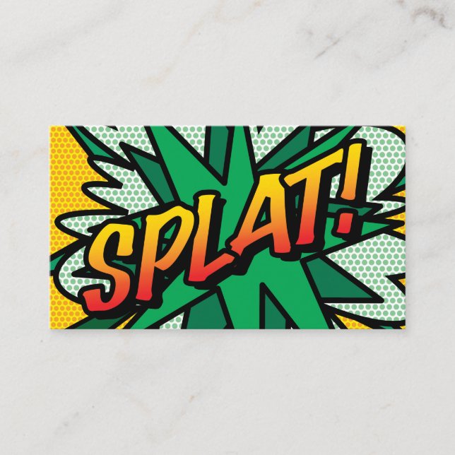Carte De Visite Livre de bande dessinée rétrospectif SPLAT Fun (Devant)