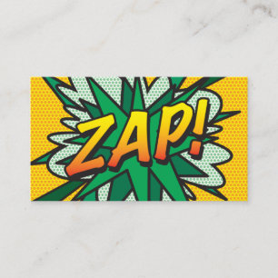 Carte De Visite Livre de bande dessinée ZAP Fun Retro