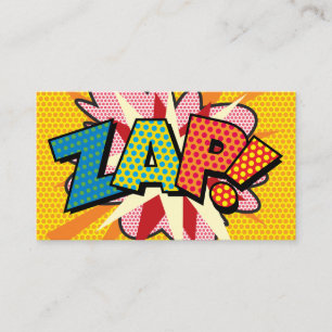 Carte De Visite Livre de bande dessinée ZAP Fun Retro