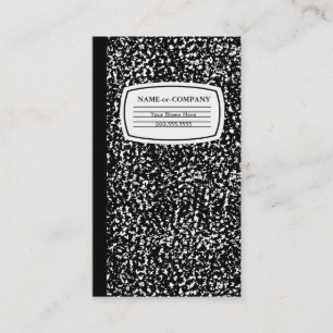 Carte De Visite livre noir et blanc de composition